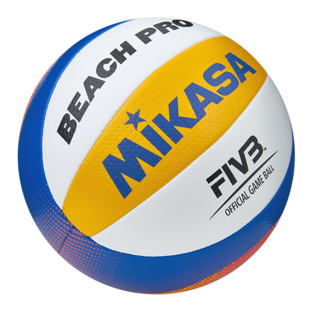 Мяч вол. пляжн. MIKASA BV550C, р.5, FIVB Approved, синт.кожа, маш.сшивка, бело-син-жел