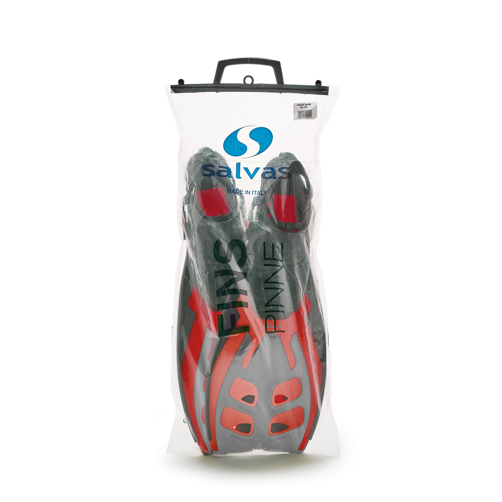 Ласты для плав. Salvas Tonic Dive, BA190SMR1STS,TPR и Technoflex, р.S/M, красный