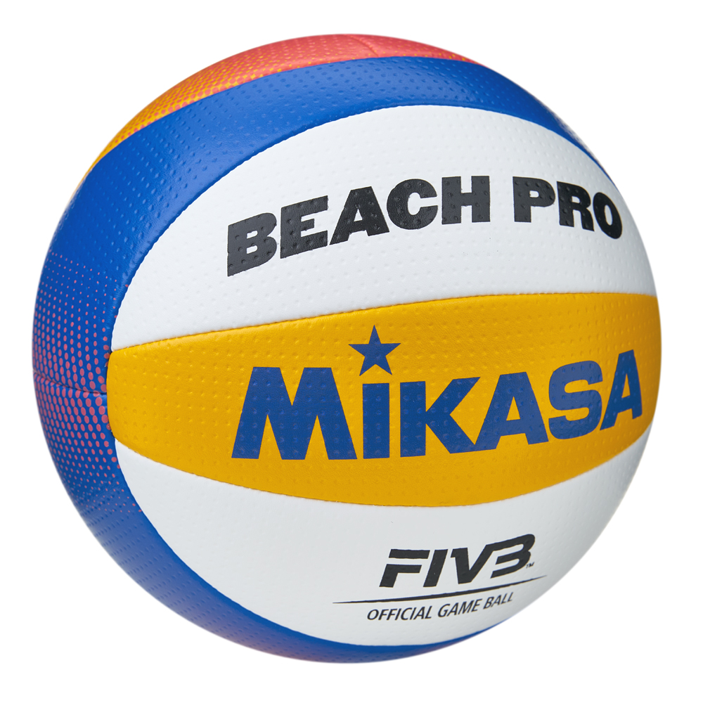 Мяч вол. пляжн. MIKASA BV550C, р.5, FIVB Approved, синт.кожа, маш.сшивка, бело-син-жел