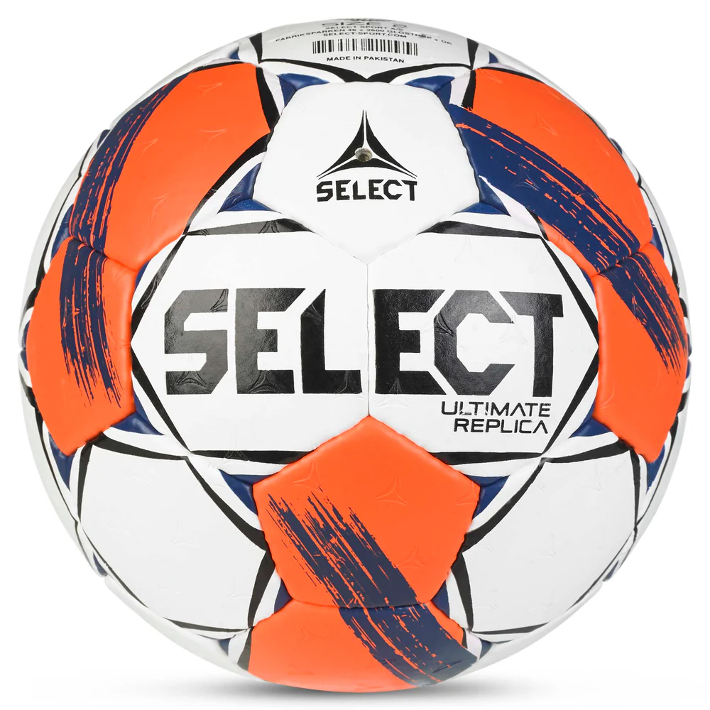 Мяч ганд. SELECT Ultimate Replica v25, 3572858745, р.3(Senior), ПУ,руч.сш, бел-оранж-т.син