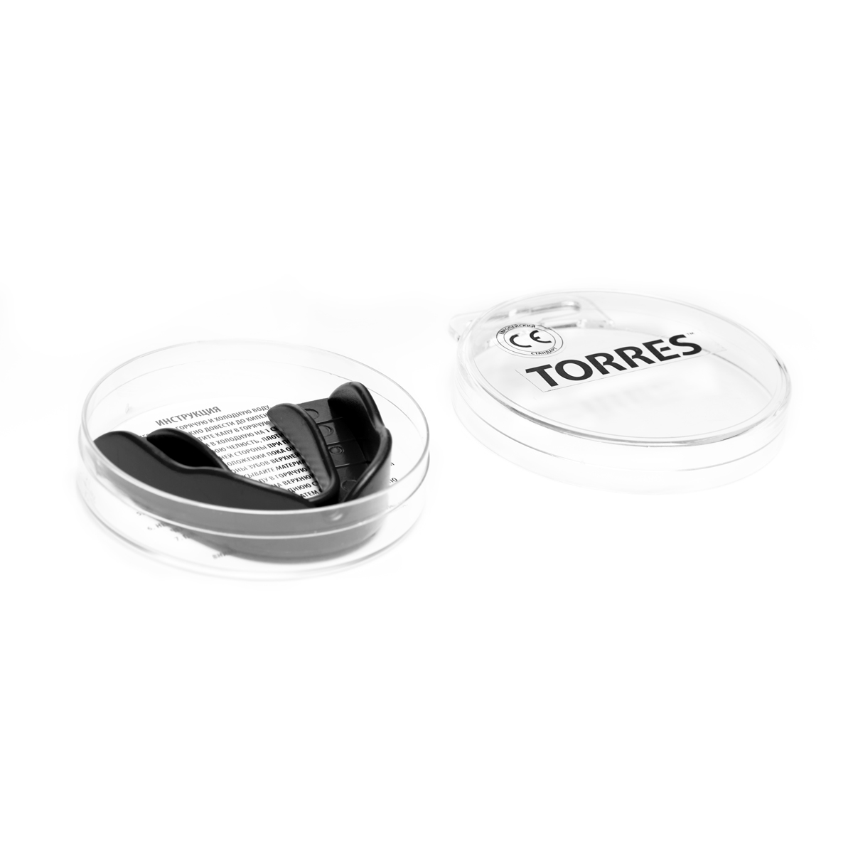 Капа боксерская TORRES, PRL1023BK, термопластичная, евростандарт CE approved, черный