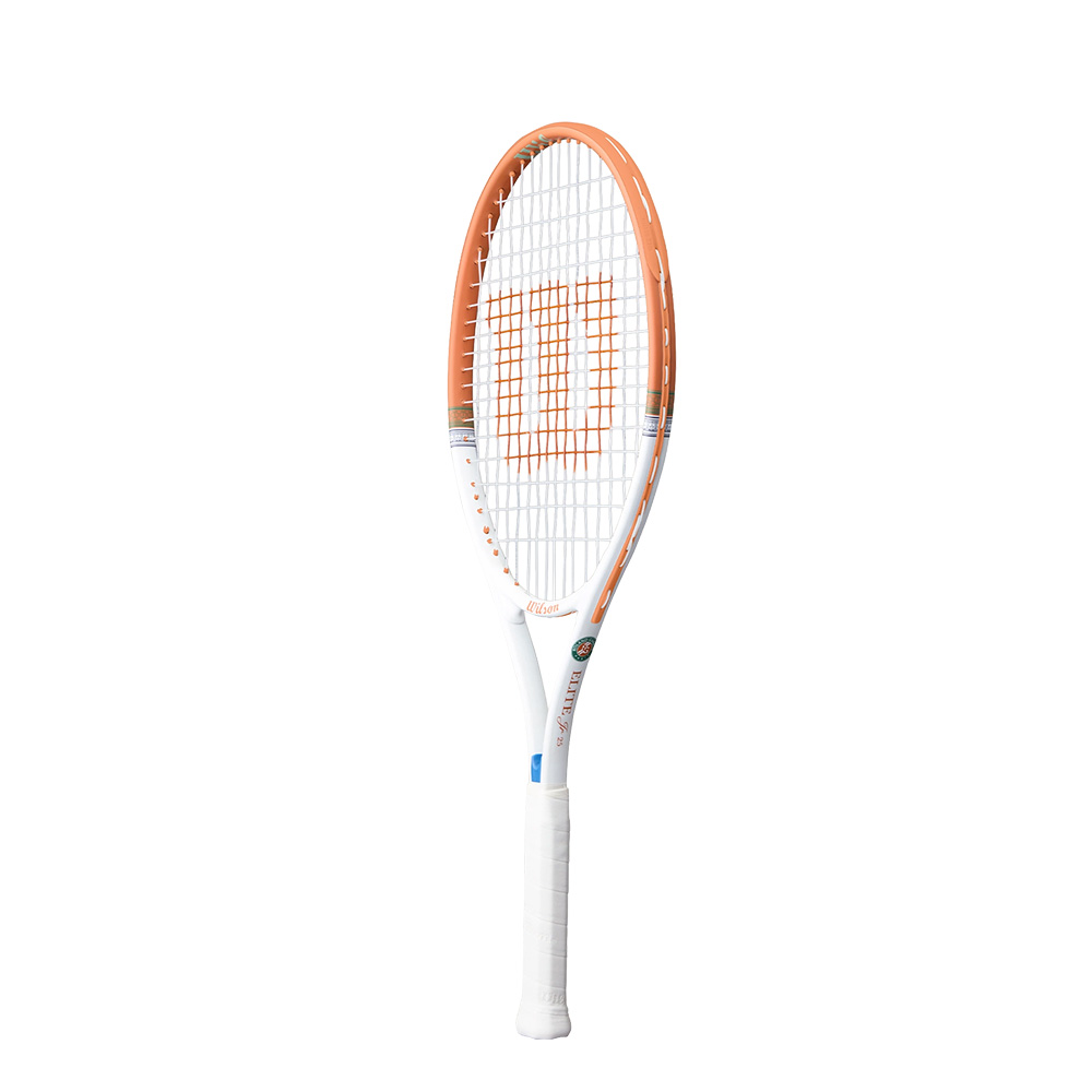Ракетка б/т Wilson Roland Garros Elite 25, WR193410H, для дет.8-10лет,алюм.,со струн, оранжево-белый