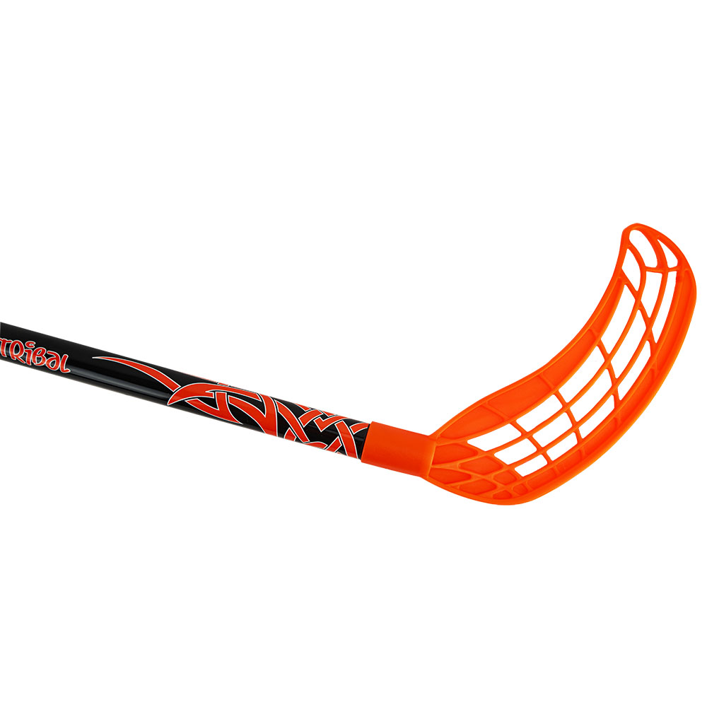 Клюшка для флорбола RealStick Tribal Jr, MR-KF-TR85-OR, 85см, прямой крюк, пластик, черн-оранж