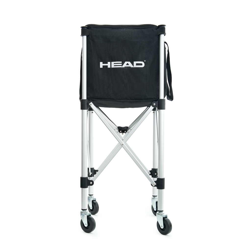 Корзина для теннисных мячей HEAD TT7003, на 125 мячей,с сумкой-переноской, складная, металл, черный