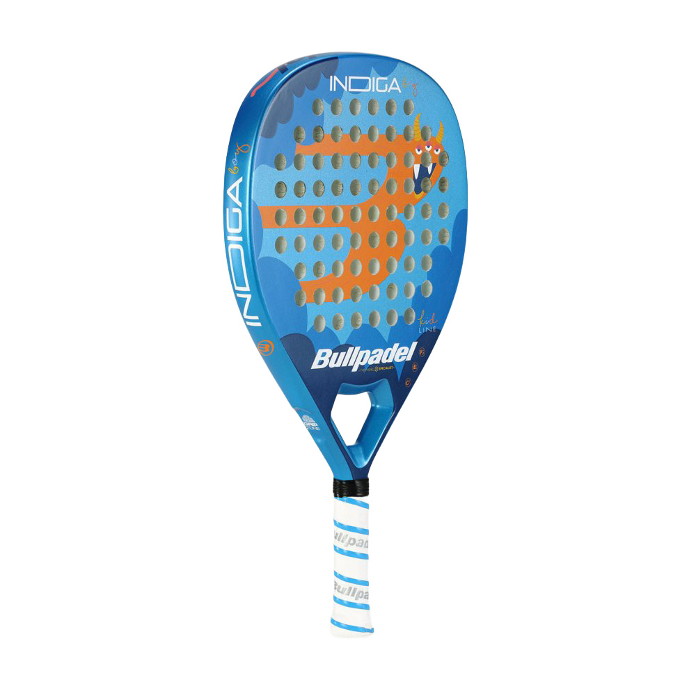 Ракетка для падела BULLPADEL Indiga Jr Boy 26, 494422, для начинающих, стекловолокно,сине-оранжевый