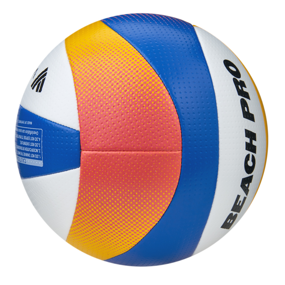 Мяч вол. пляжн. MIKASA BV550C, р.5, FIVB Approved, синт.кожа, маш.сшивка, бело-син-жел