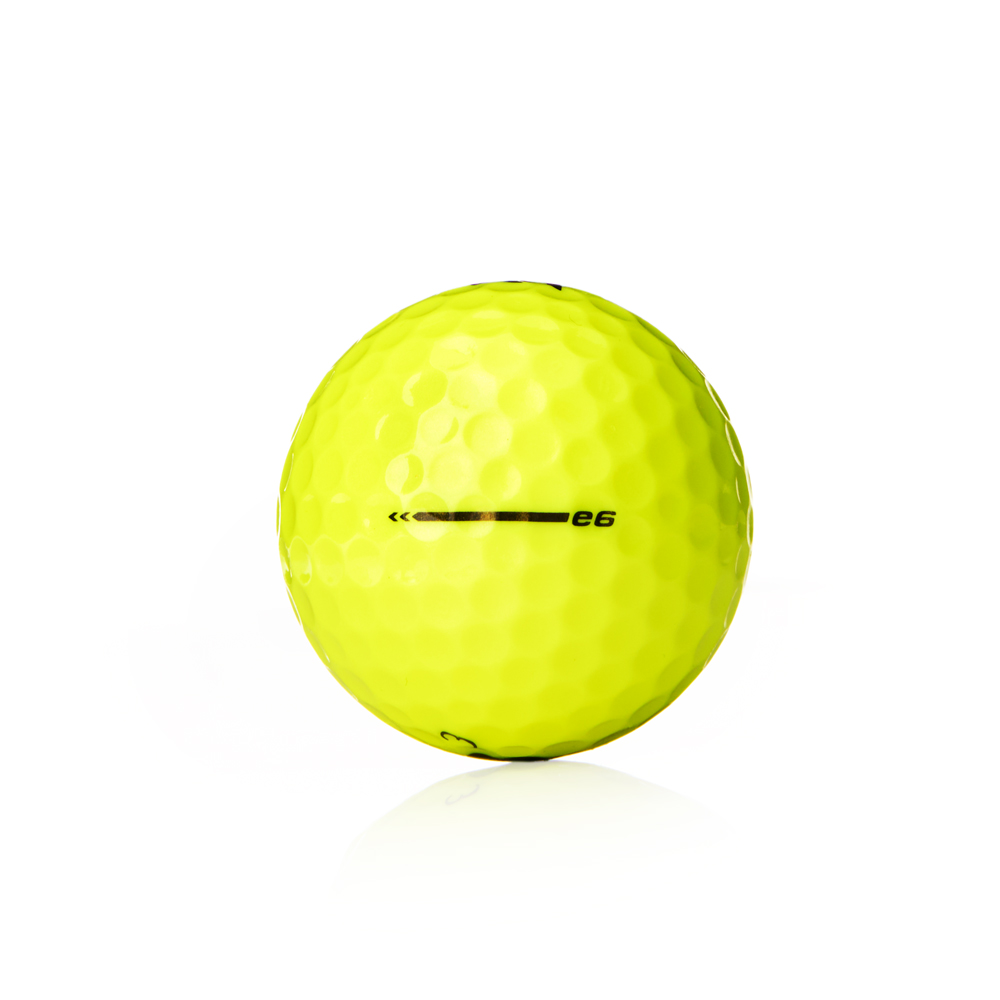 Мяч для гольфа Bridgestone e6 Yellow,  BGB3EYX, 3 шт/уп, желтый