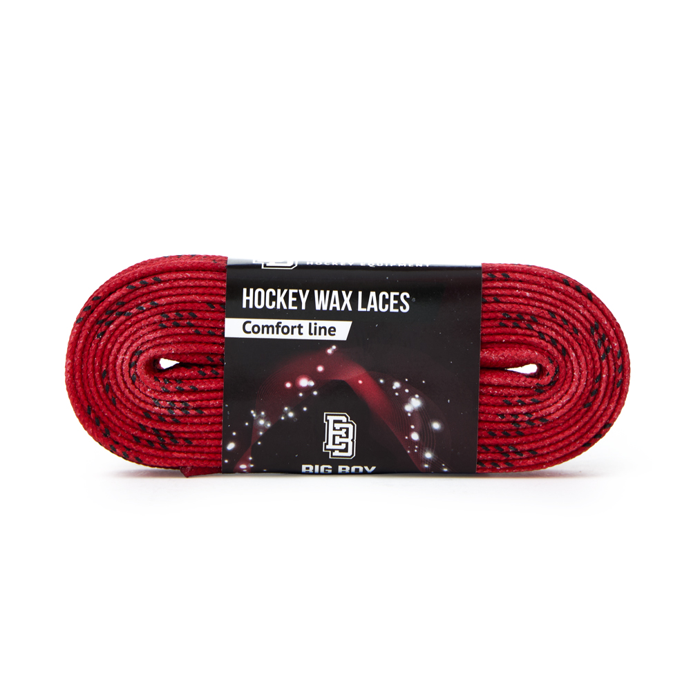 Шнурки для коньков BIG BOY Comfort Line с пропиткой, BB-LACES-CL-305RD, полиэстер, 305см, красн