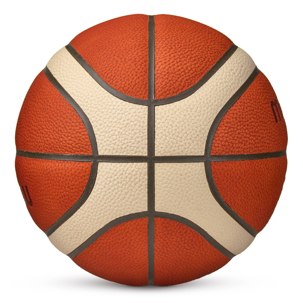 Мяч баск. MOLTEN B7G5000 р.7, FIBA Appr,12 панелей, нат.кожа, бутил. камера, кор-беж-чер