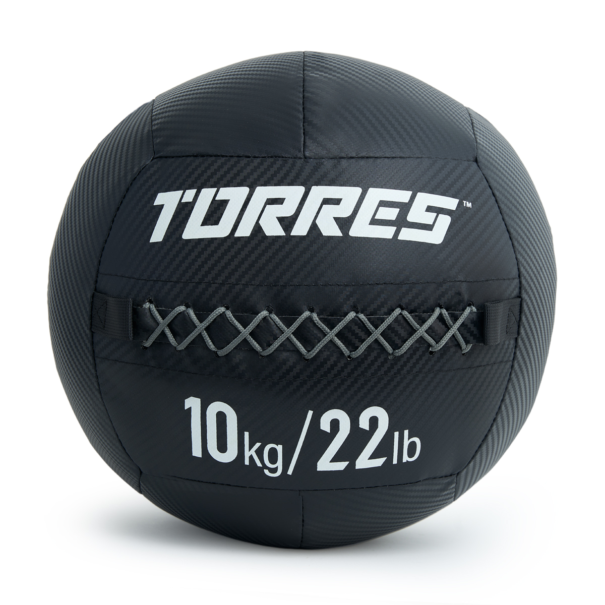 Медбол TORRES 10 кг, AL312510, ПВХ/ПУ, диаметр 35 см, черный