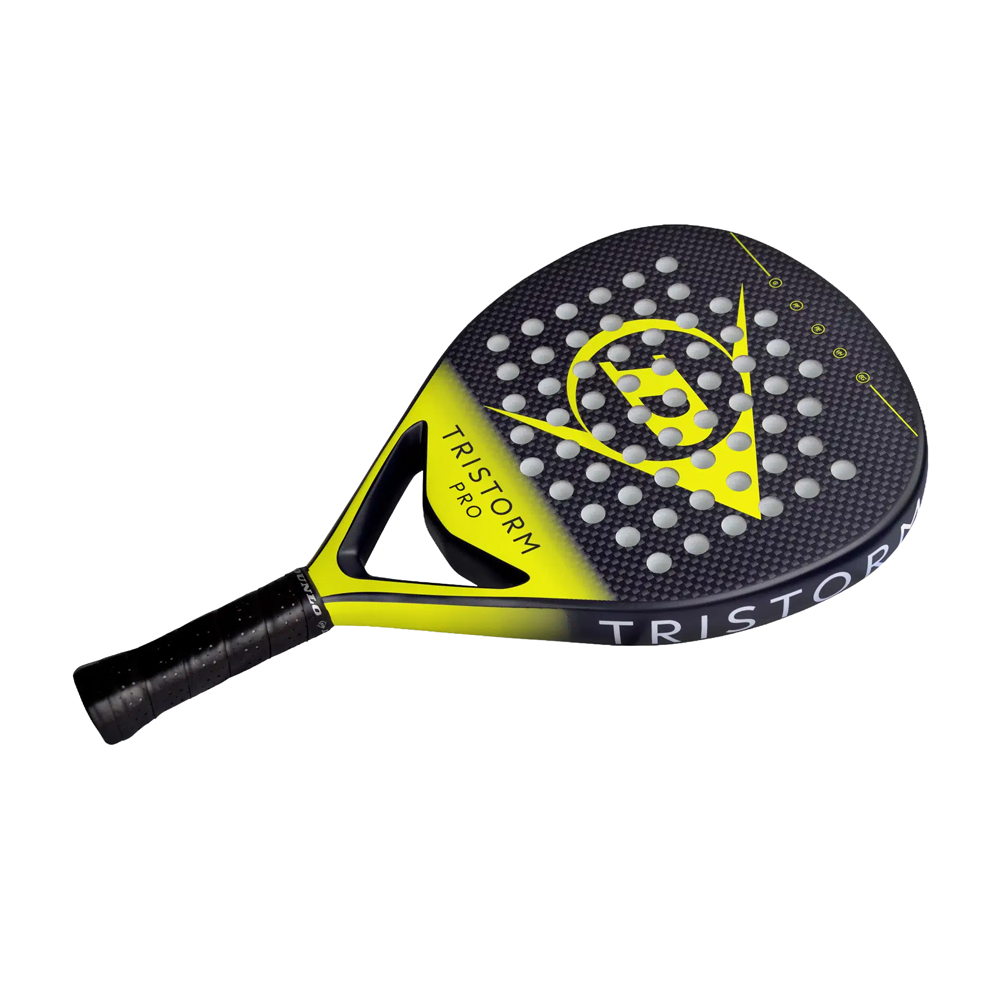 Ракетка для падела Dunlop Tristorm Pro, 10359946, для родв.игроков, стекловолокно, графит, черн-желт
