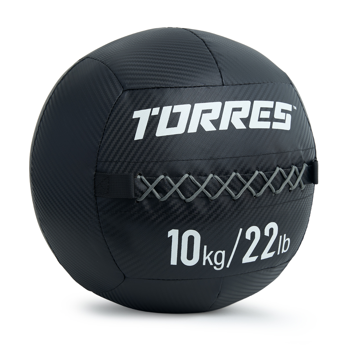 Медбол TORRES 10 кг, AL312510, ПВХ/ПУ, диаметр 35 см, черный