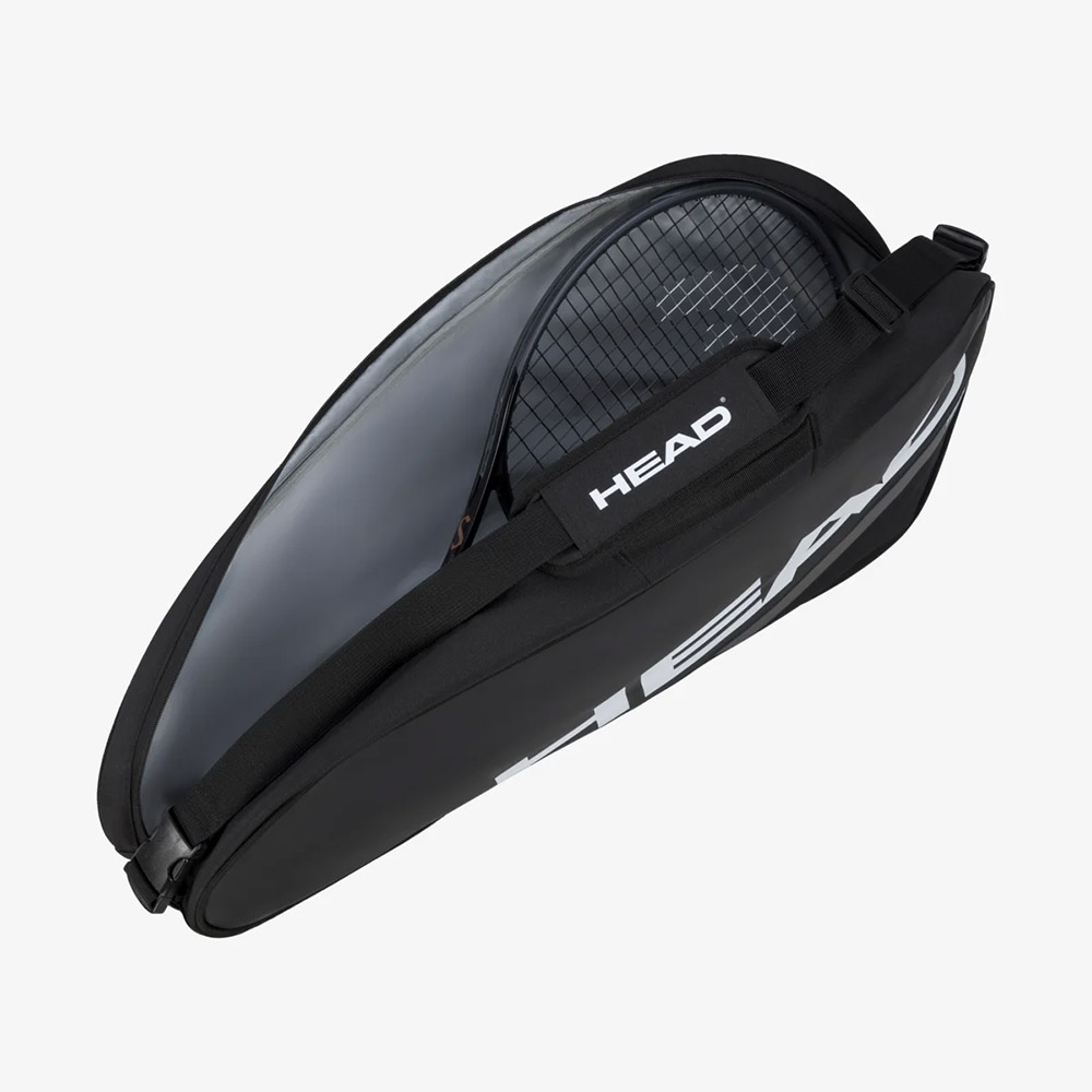 Сумка-чехол HEAD Tour Racquet Bag S, 260644-BKWH, с карманом для 3 тен.ракеток, черно-белый