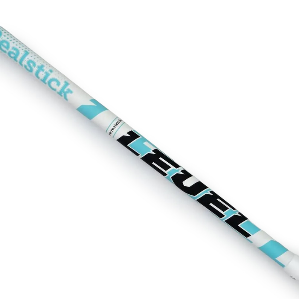 Клюшка для флорбола RealStick LEVEL 2.8, MR-KF-L95, IFF, 95см, лев. крюк, композит, бело-голубой