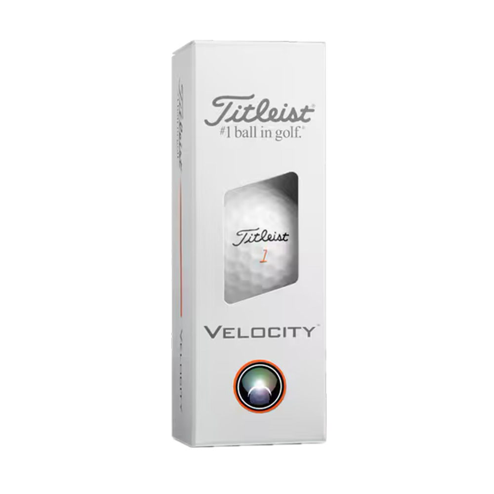 Мяч для гольфа Titleist Velocity 26, T8027S-WT, 3 шт/уп, белый