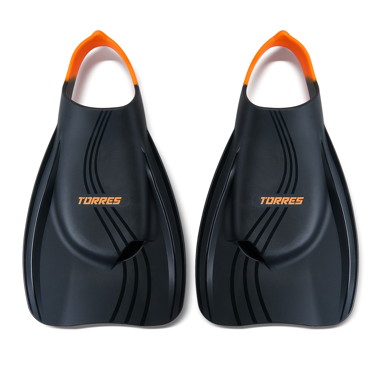 Ласты для бассейна профессиональные TORRES X1, SWF042401BL, р. EU 36-37 (XS), черно-оранжевый