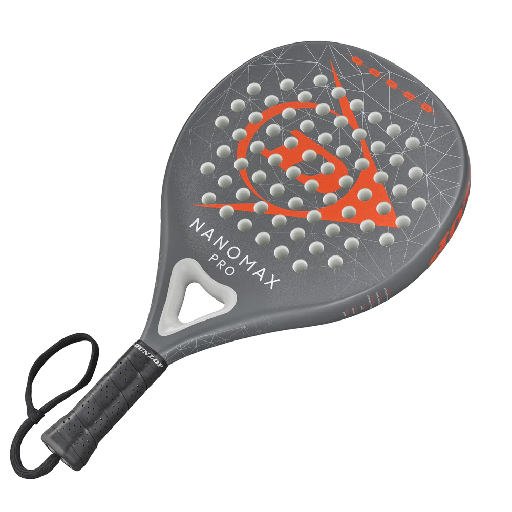 Ракетка для падела Dunlop Nanomax Pro, 10370739, для профессионалов, графит, серо-оранжевый