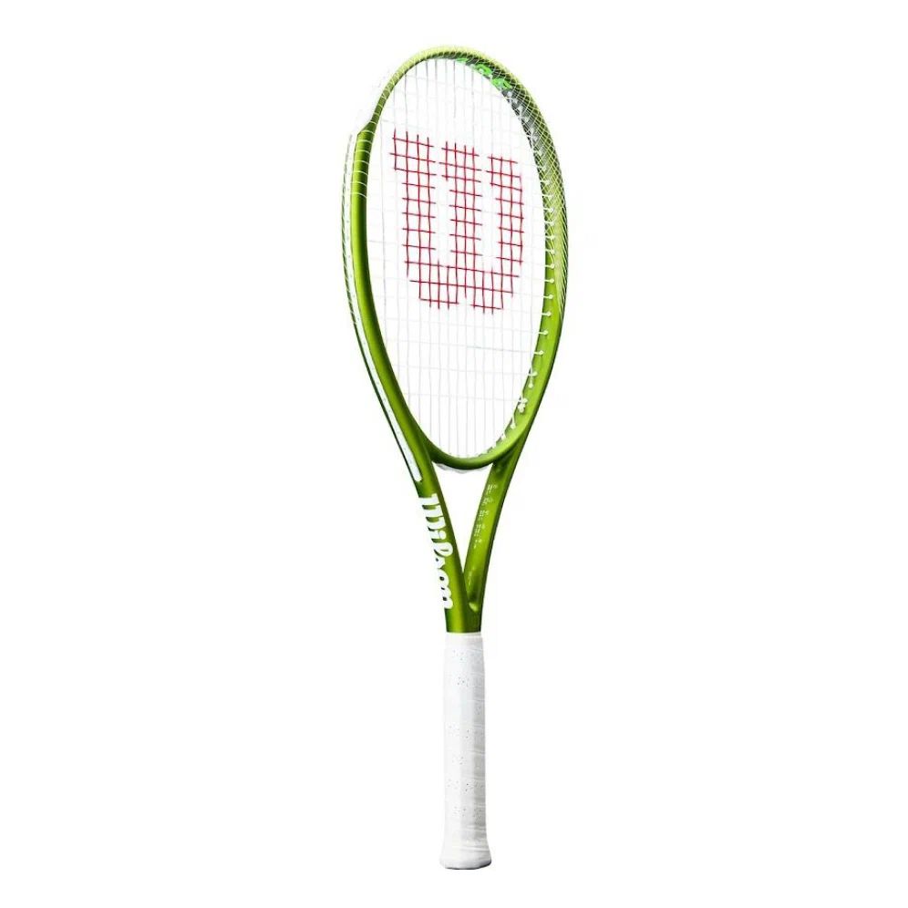 Ракетка б/т Wilson Blade Feel Team 103, WR197810U3, для любителей, алюминий, со струнами, бело-зел