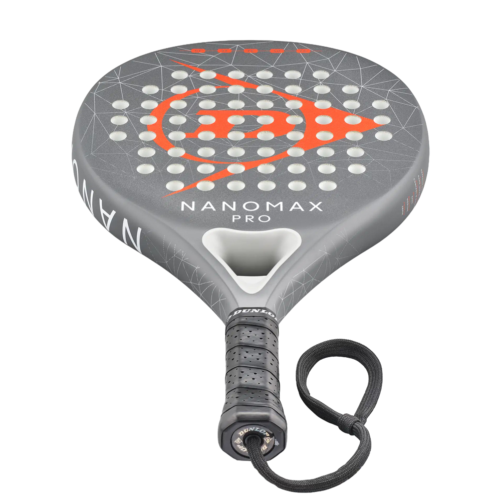 Ракетка для падела Dunlop Nanomax Pro, 10370739, для профессионалов, графит, серо-оранжевый