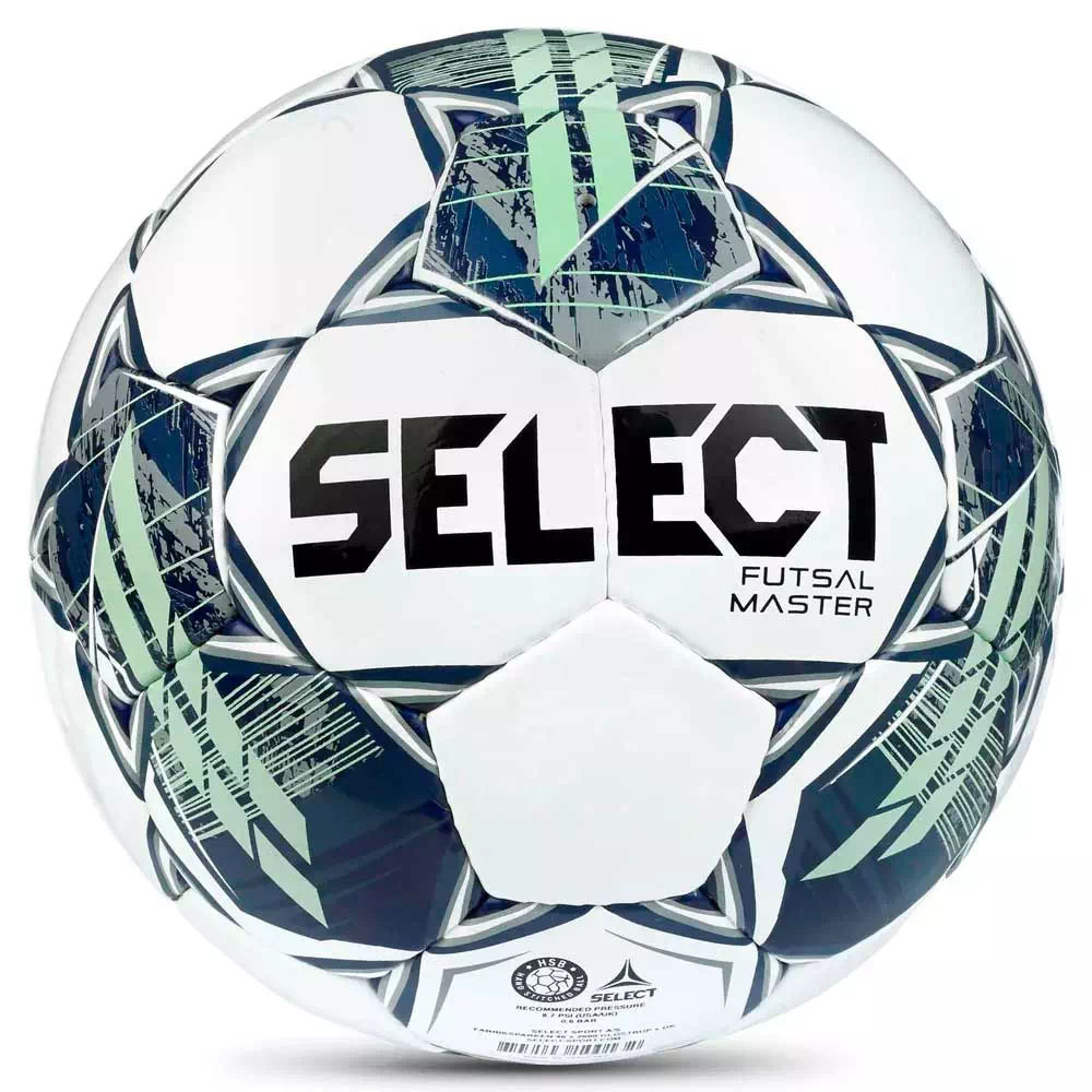Мяч футзал. SELECT Futsal Master Shiny V22, 1043460004, р.4, Basic,32п, гл.ПУ, руч.сш,бел-син-зел