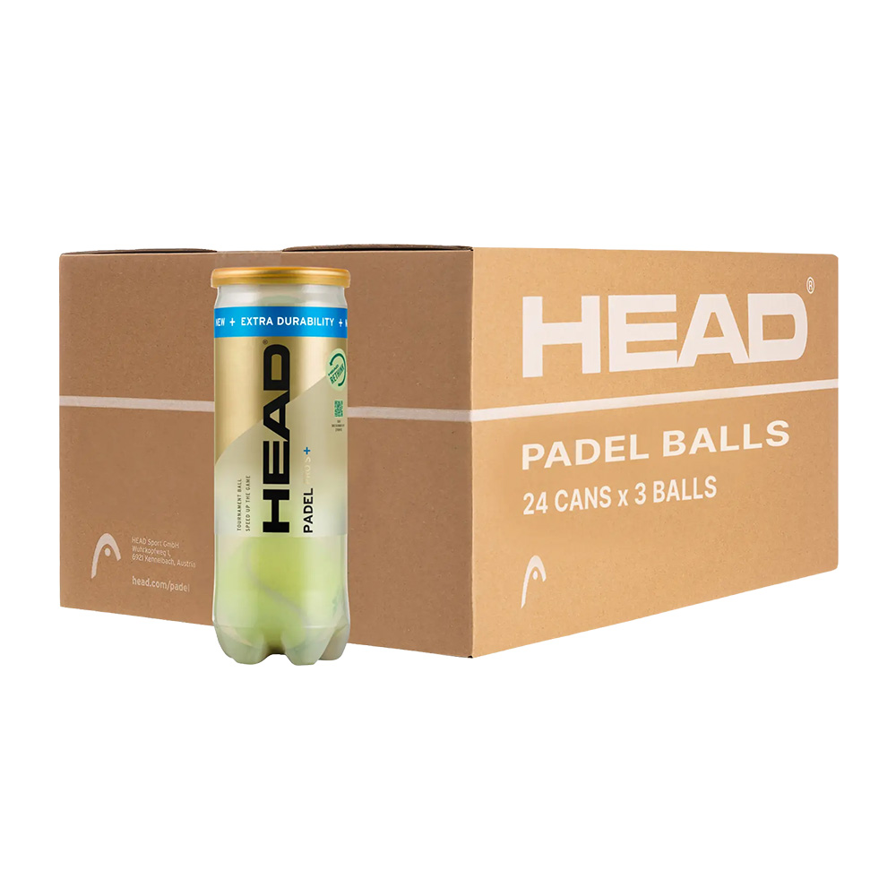 Мяч для падела HEAD Padel Pro S+, 540303, уп.3 шт, FIP Approved, войлок,нат.резина,желтый