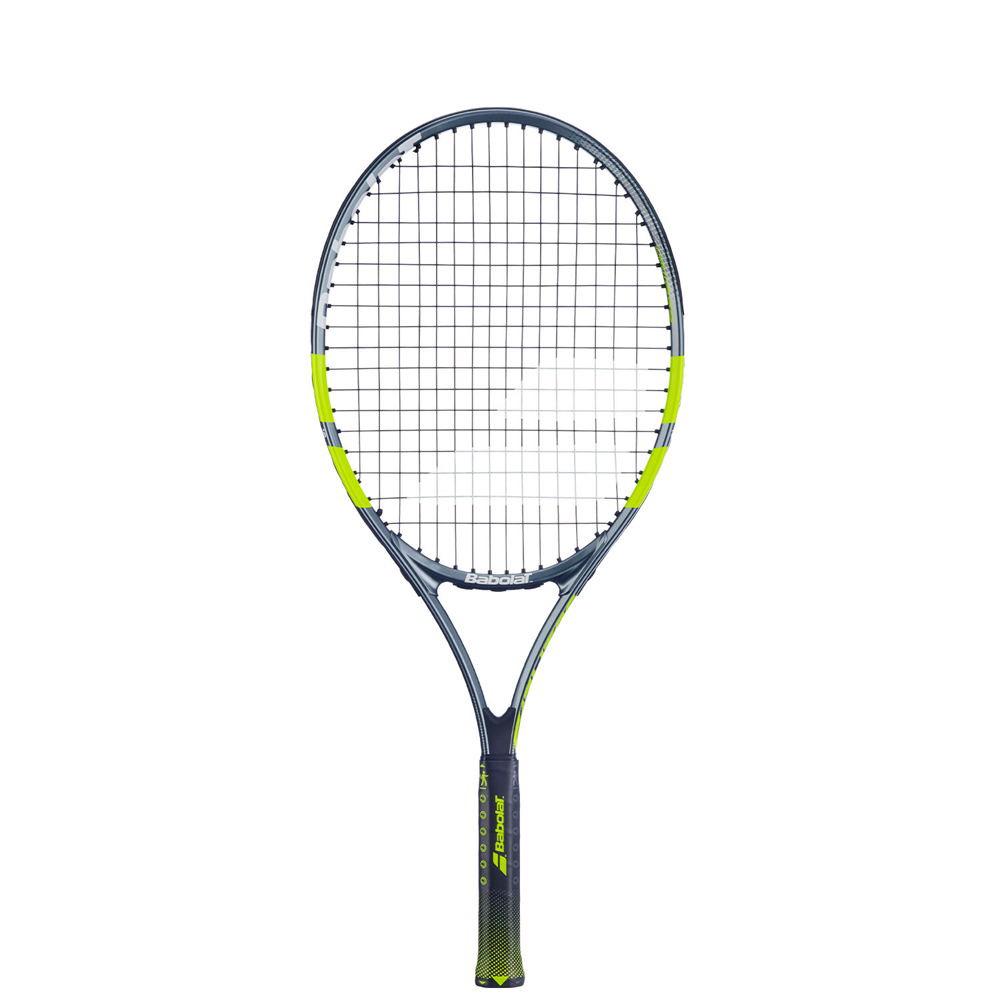 Ракетка б/т дет. BABOLAT Carlitos Jr 25 Gr00, 140524, для 8-10 лет, алюм, со струн, серо-салатовый