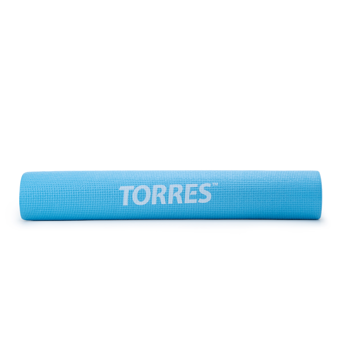 Коврик для йоги TORRES Basis 4, YL10024, PVC 4 мм, нескользящее покрытие, голубо-белый