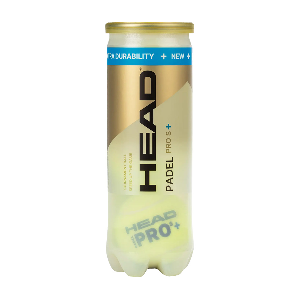 Мяч для падела HEAD Padel Pro S+, 540303, уп.3 шт, FIP Approved, войлок,нат.резина,желтый