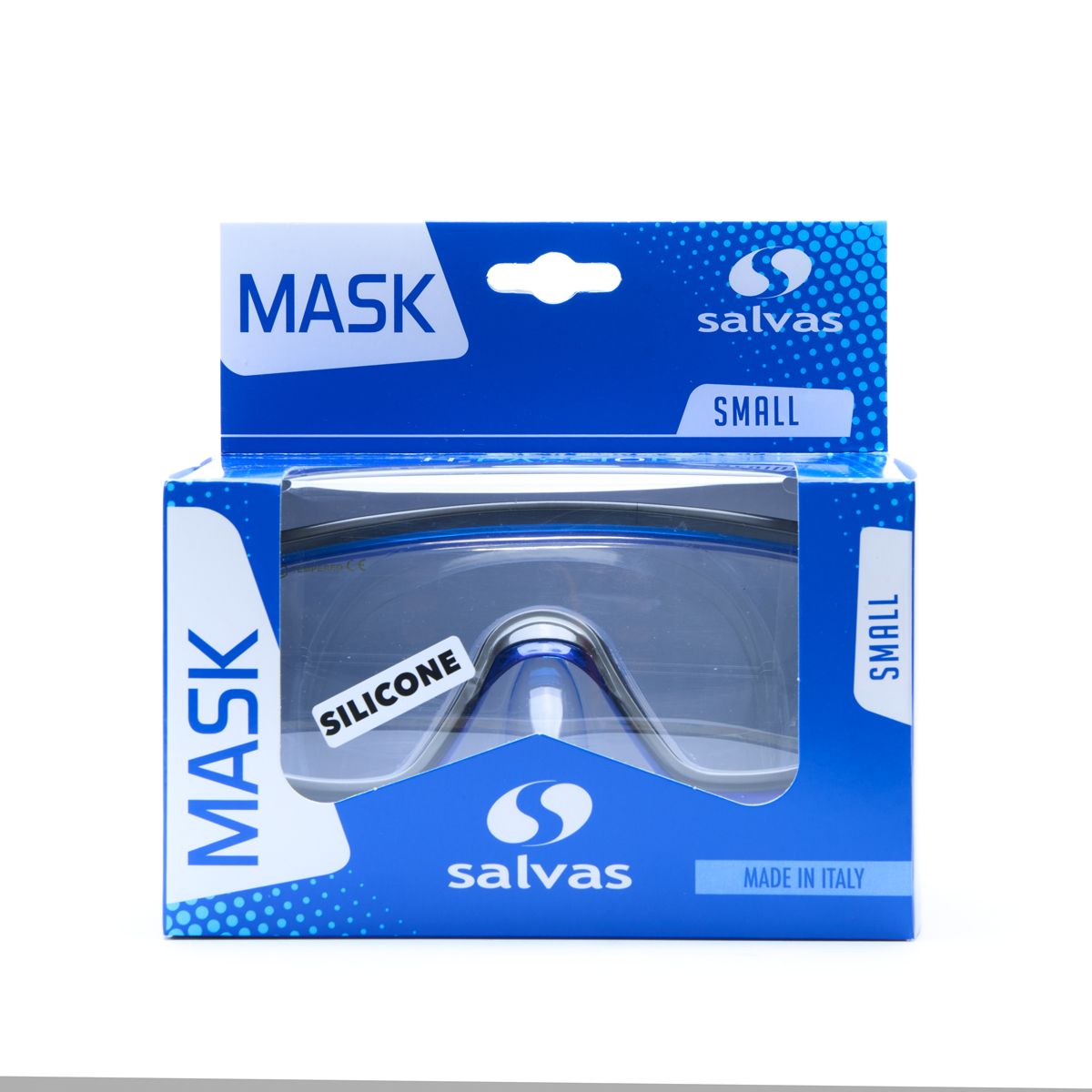 Маска для плав. Salvas Geo Jr Mask, CA105S1BYSTH, безопасн.стекло, силикон, р. Junior, синий