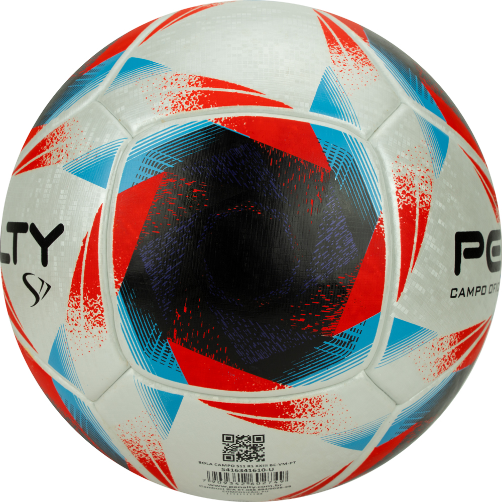 СЦ*Мяч футб. PENALTY BOLA CAMPO S11 R1 XXIII, 5416341610-U,р.5, PU, термосшивка, серебр-красно-синий