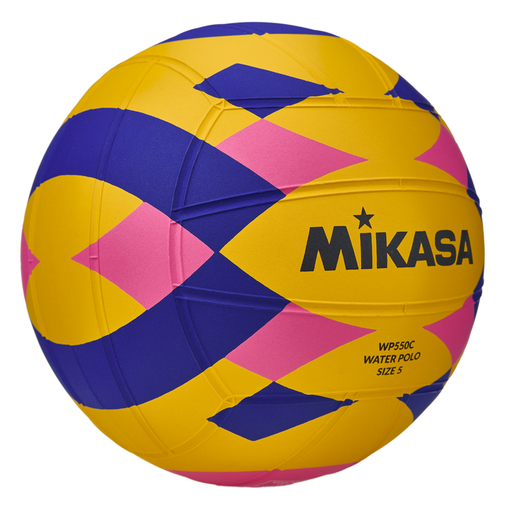 Мяч для водного поло MIKASA WP550C р.5,муж., резина, вес 400-450гр, желт-сине-роз