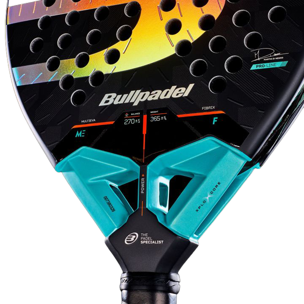 Ракетка для падела BULLPADEL Xplo Comfortl 27, 497245,для продв.игр., стекловолокно, карбон, черн.