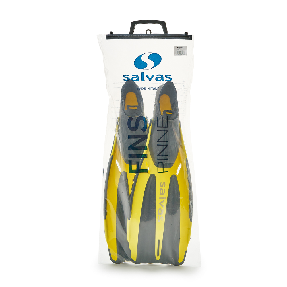 Ласты для плав. Salvas Advance Fin, BA18936G3STS,TPR и Crystalflex, р.36-37, жёлтый