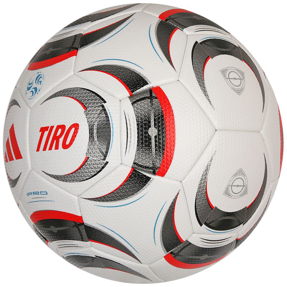 Мяч футб. ADIDAS Tiro Pro JW1533, р.5, FIFA Pro, 32 пан., ПУ, термосшивка, бело-серо-красный