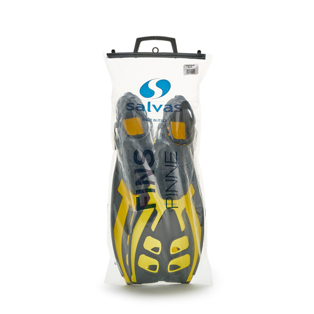 Ласты для плав. Salvas Tonic Dive, BA190SMGGSTS,TPR и Technoflex, р.S/M, желтый
