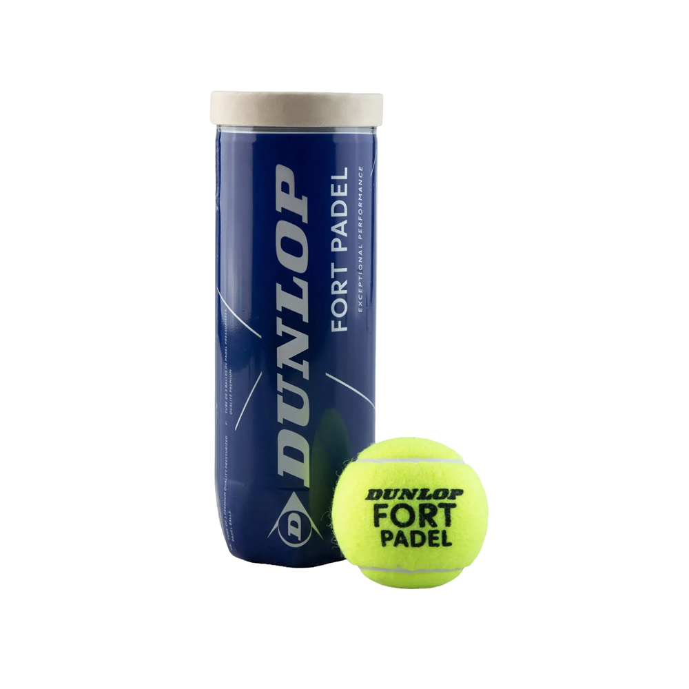 Мяч для падела Dunlop Fort Padel, 601555, уп.3 шт, FIP, сукно, нат.резина,желтый