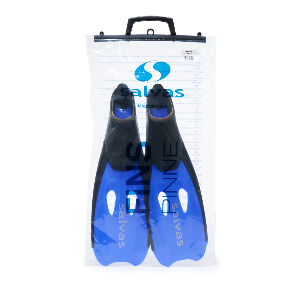 Ласты для плав. Salvas Cancun Fin, BA12542BTSTS,TPR и Technoflex, р.42-43, синий