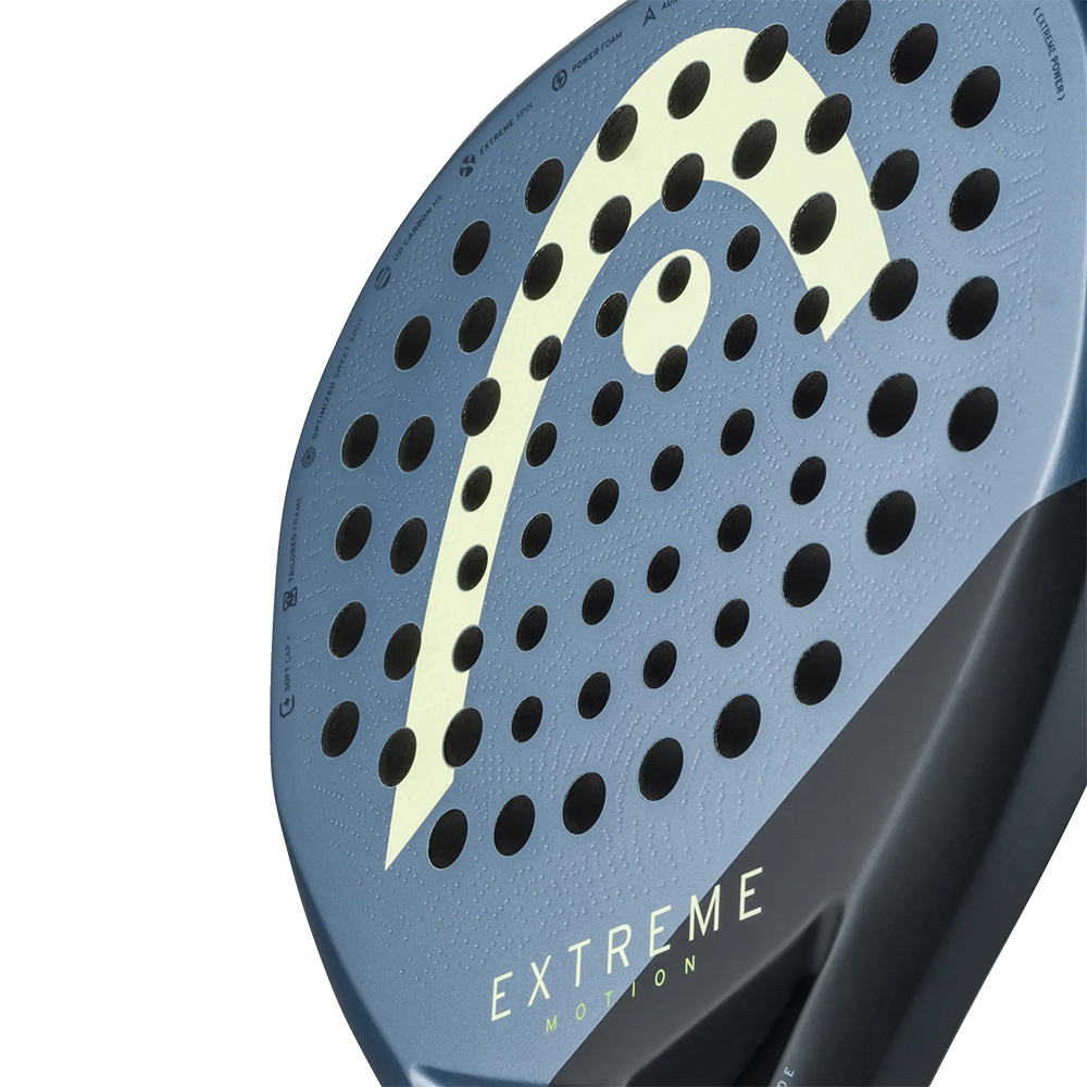 Ракетка для падела HEAD Extreme Motion, 223135, для профессионалов, углеродное волокно, темно-синий
