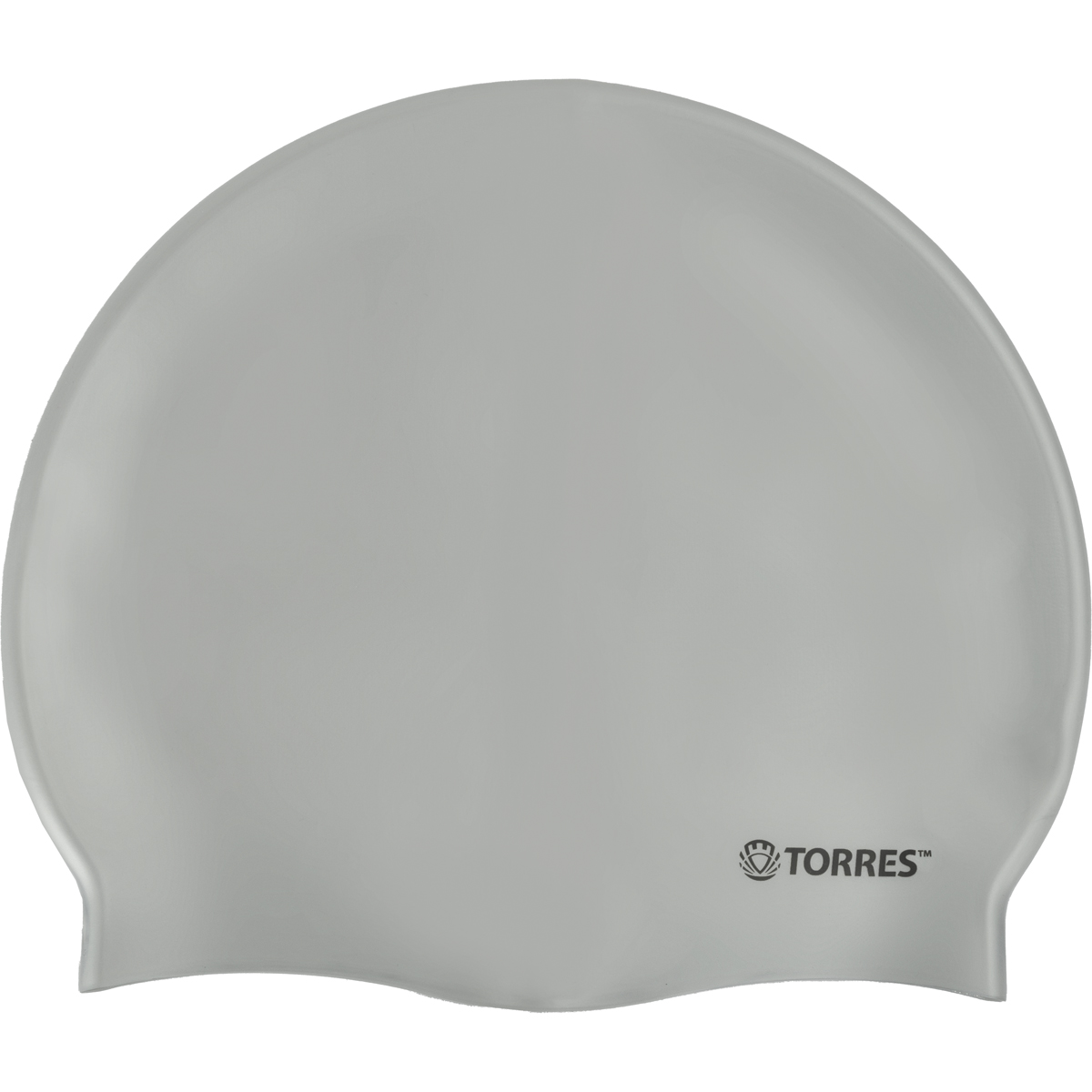 Шапочка для плав. TORRES Flat, SW-12201SV, серебристый, силикон
