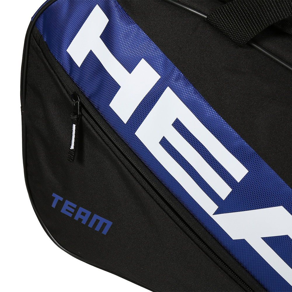Сумка-чехол HEAD Team Racquet Bag S, 262334-BLBK, с карманом, на 3 тен.ракетки, черно-синий