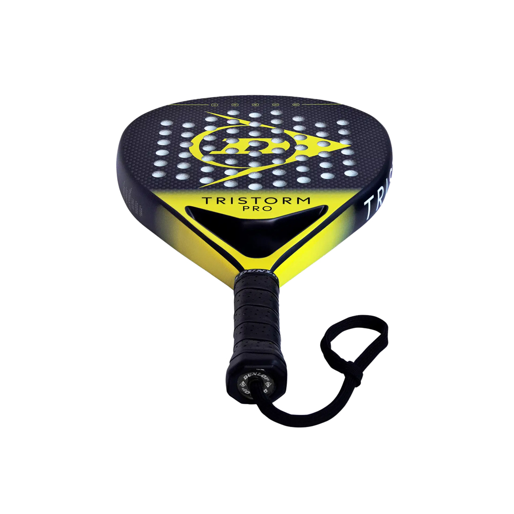 Ракетка для падела Dunlop Tristorm Pro, 10359946, для родв.игроков, стекловолокно, графит, черн-желт