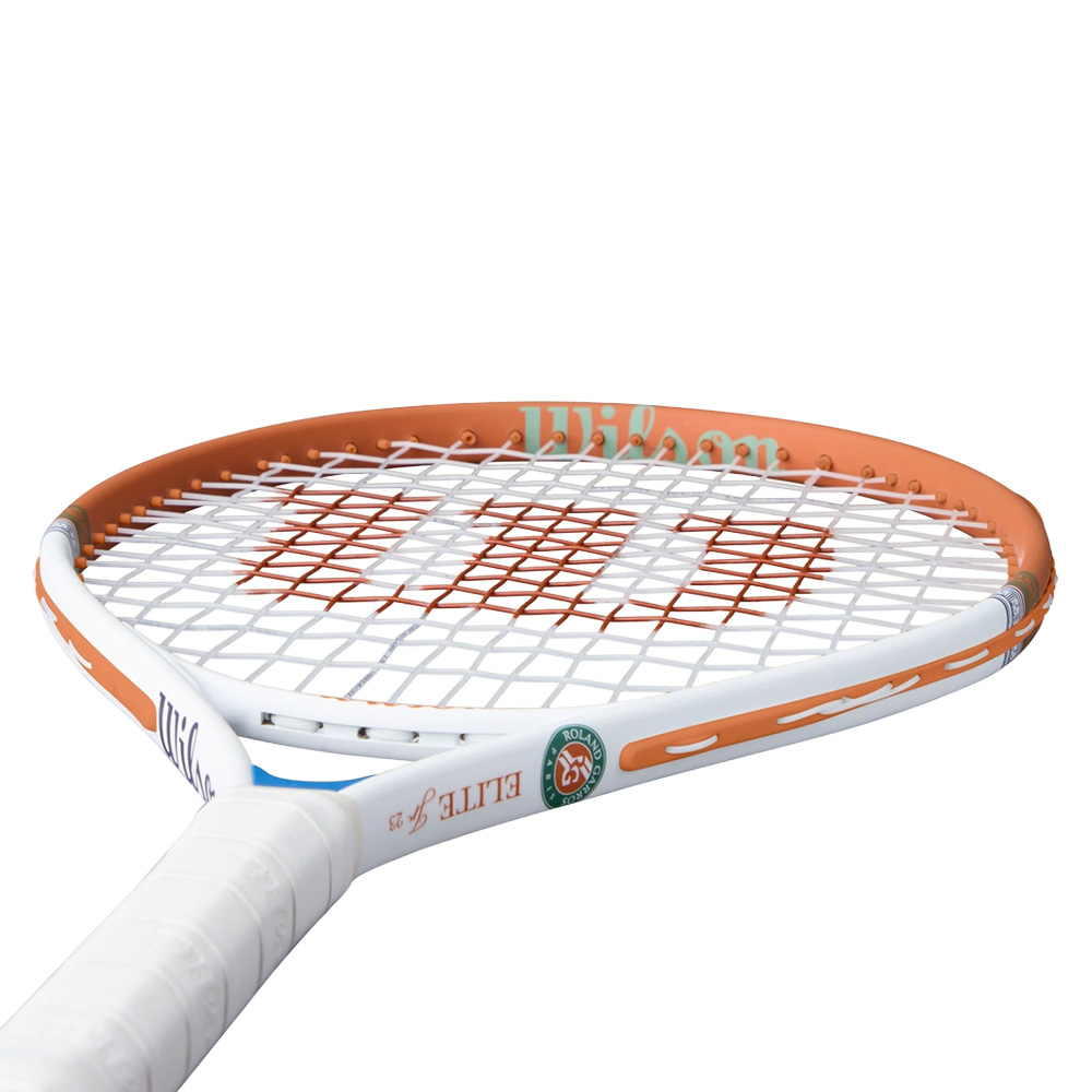 Ракетка б/т Wilson Roland Garros Elite 23, WR193510H, для дет7-8лет,алюм., со струн, оранжево-белый