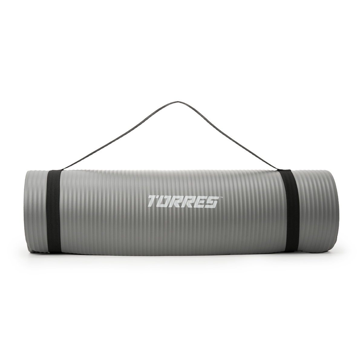 Коврик для йоги TORRES SOFT, YL10108, NBR(синт.каучук), толщина 0,8 см, серый