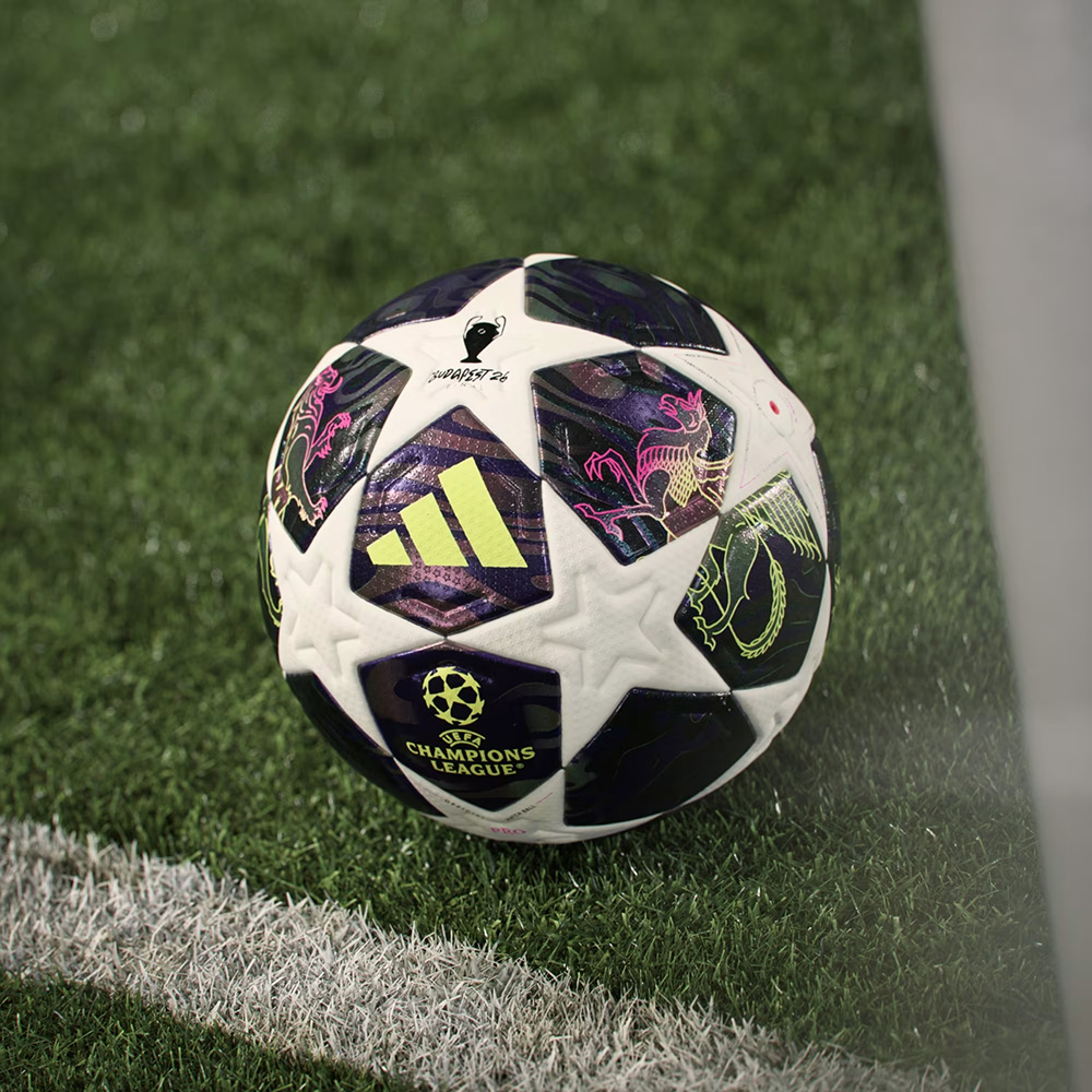 Мяч футб. ADIDAS UCL Finale PRO, JX9077,р.5, 32п, FIFA Quality PRO, ПУ, термосш, бело-фиолет