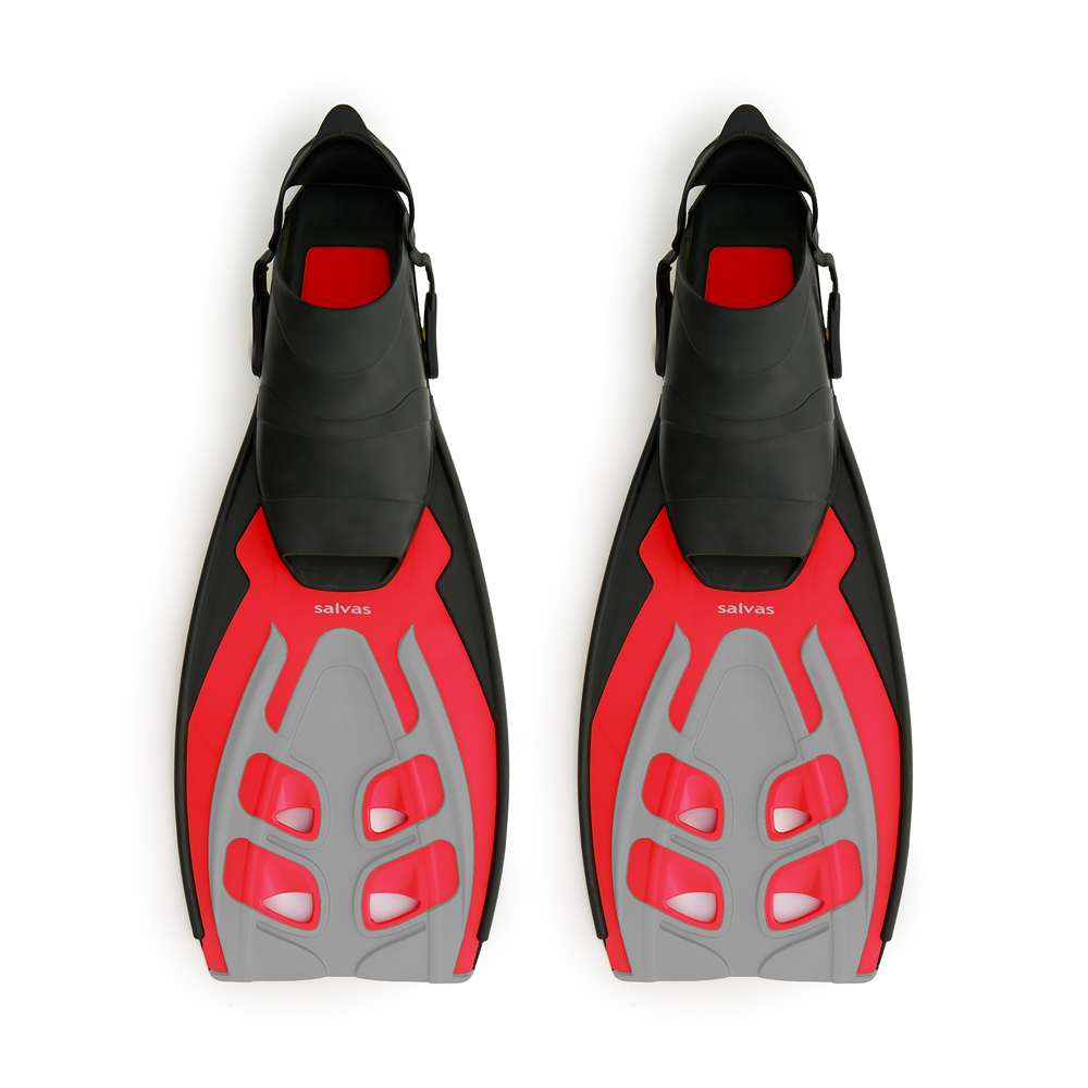 Ласты для плав. Salvas Tonic Dive, BA190SMR1STS,TPR и Technoflex, р.S/M, красный