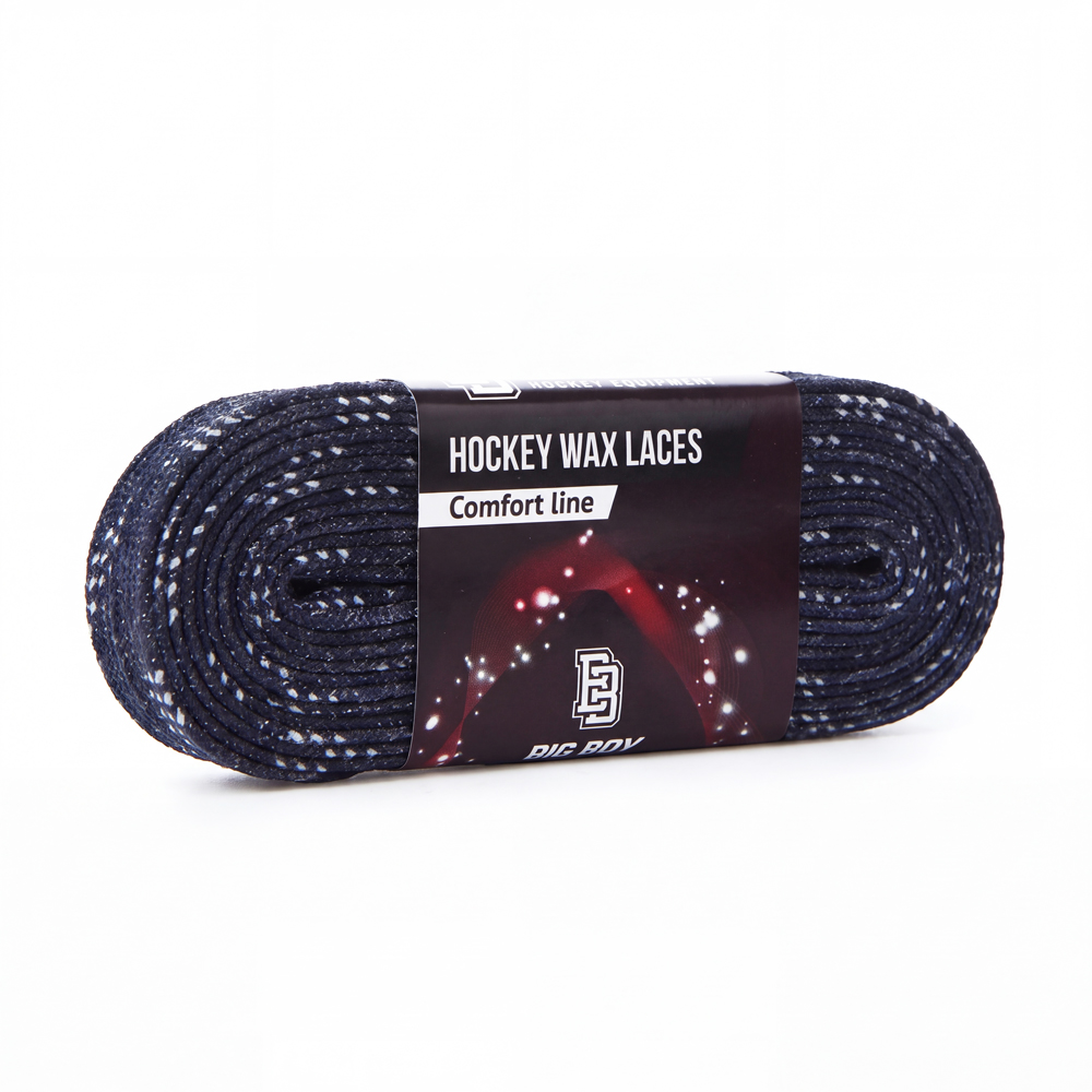 Шнурки для коньков BIG BOY Comfort Line с пропиткой,BB-LACES-CL-305NV, полиэстер, 305см, темно-синий
