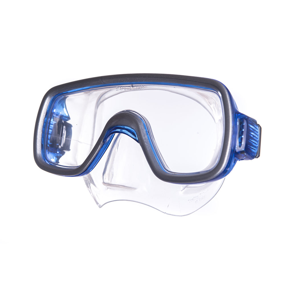 Маска для плав. Salvas Geo Md Mask, CA140S1BYSTH, закален.стекло, силикон, р. Medium, синий