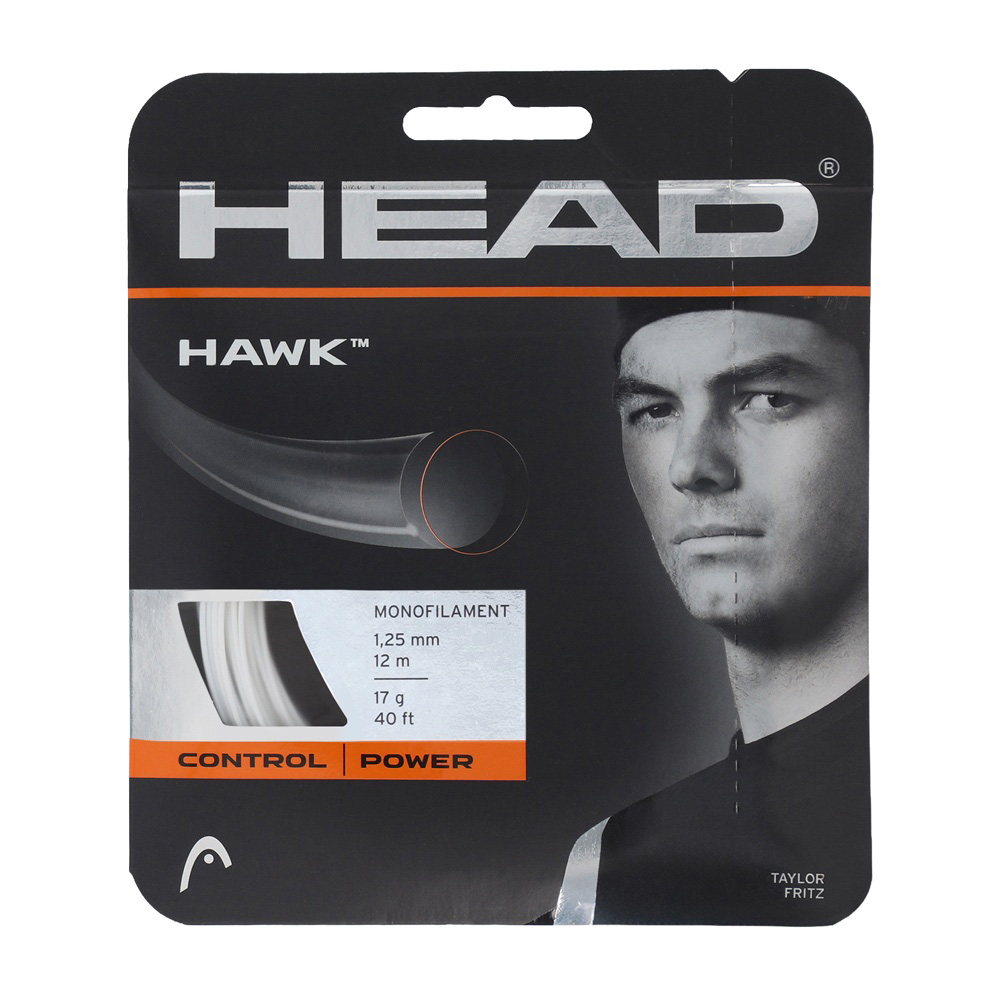 Струна теннисная HEAD Hawk 16, 281103-GR, 12м, серый
