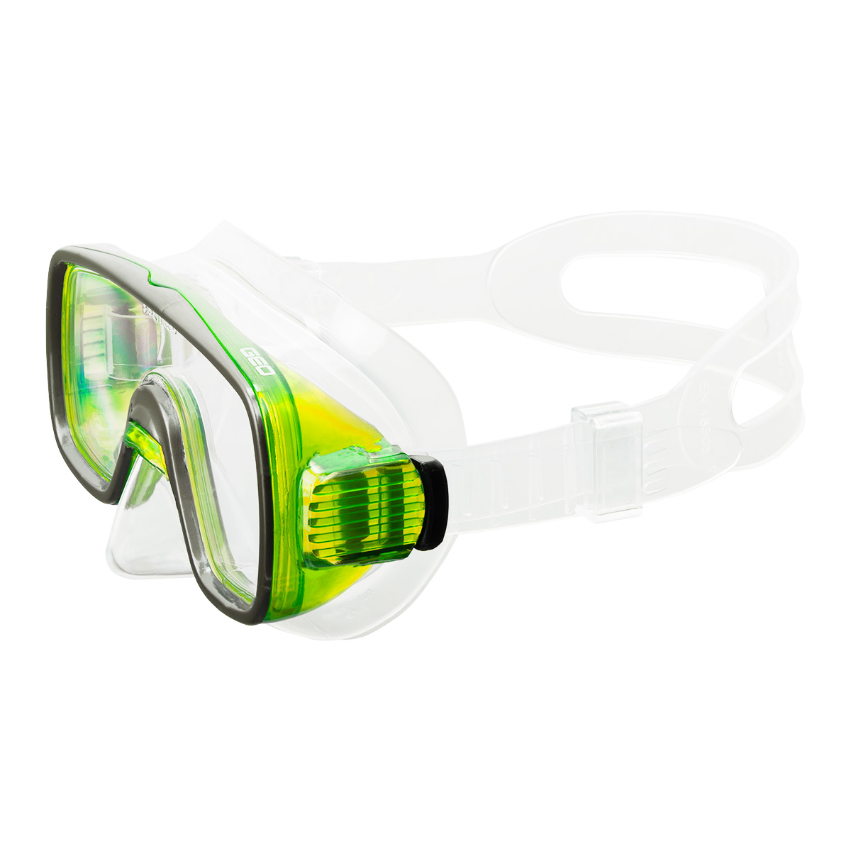 Маска для плав. Salvas Geo Md Mask, CA140S1GYSTH, закален.стекло, силикон, р. Medium, желтый