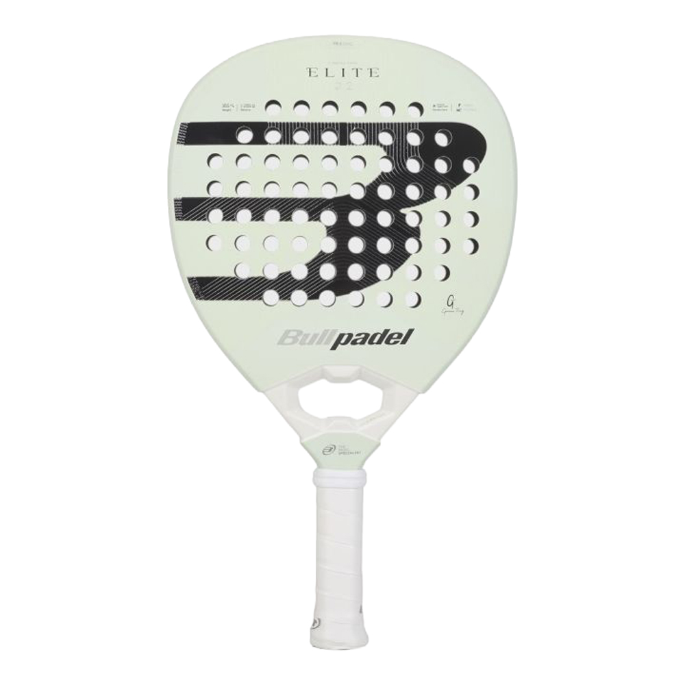 Ракетка для падела BULLPADEL Elite 02 2027, 497248,для профес-в, стекловолокно, карбон, мятный.,черн